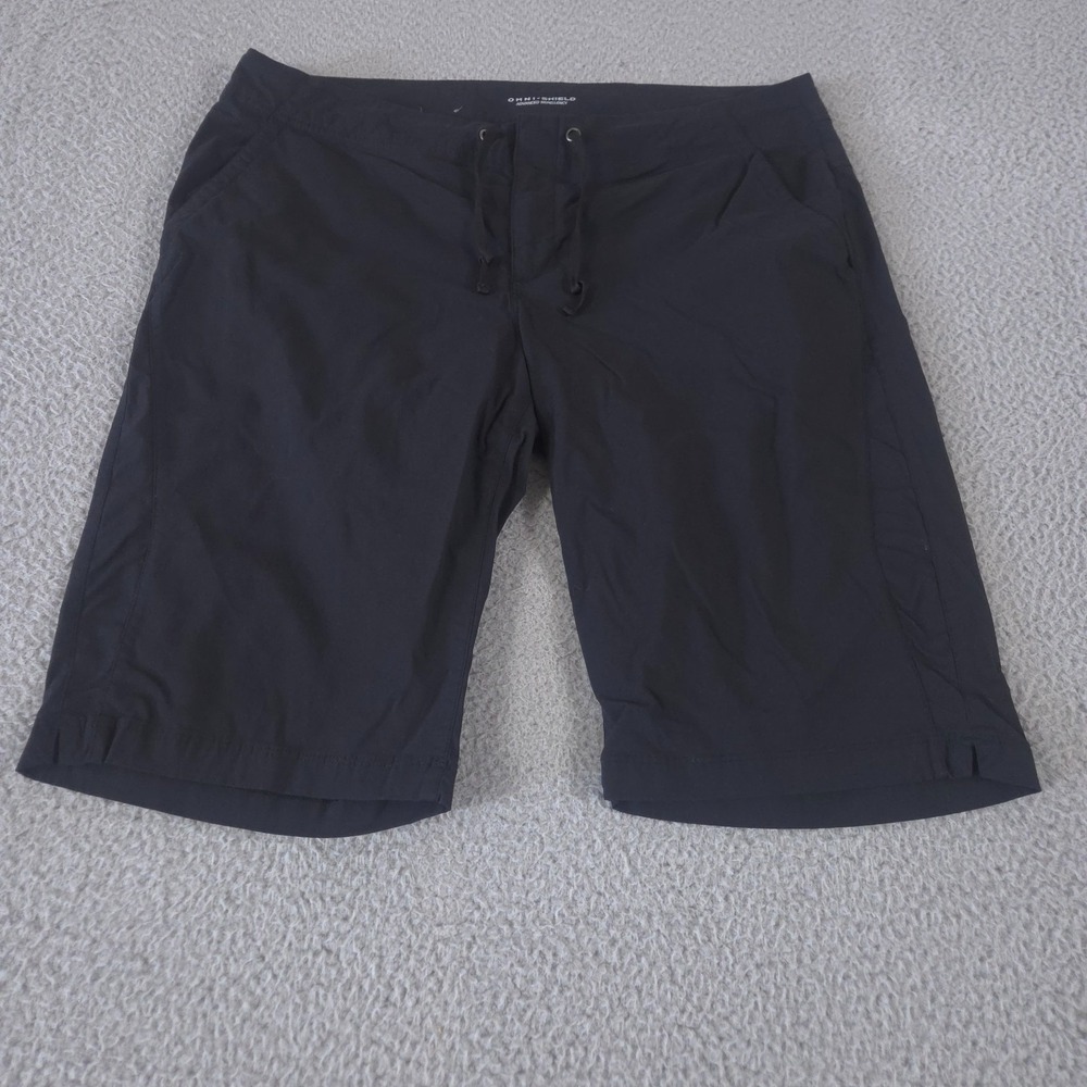 Columbia Shorts Womens 16 Black 13" Anytime Outdoor Long Chino Omni-Shield Nylon - Picture 1 of 11